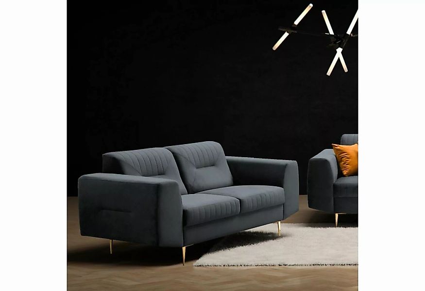 Beautysofa 2-Sitzer VENEZIA, Relaxsofa im modernes Design, mit Metallbeine, günstig online kaufen
