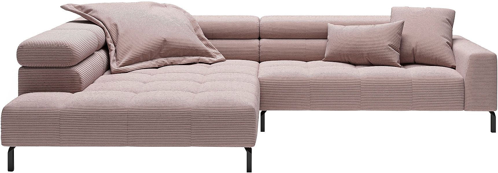 PLACES OF STYLE Ecksofa »Claya, L-Form, incl. Kopfteilverstellung, Breite 3 günstig online kaufen