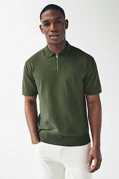 Next Poloshirt Regular Fit Strick-Polohemd mit Reißverschluss (1-tlg) günstig online kaufen