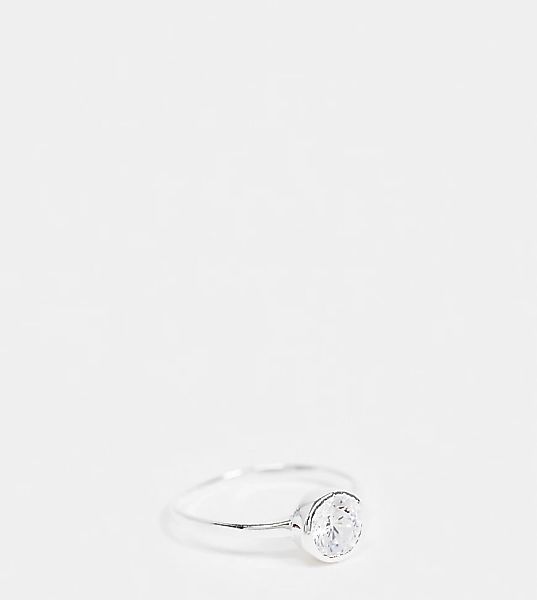 Kingsley Ryan – Ring mit klarem Stein aus Sterlingsilber günstig online kaufen