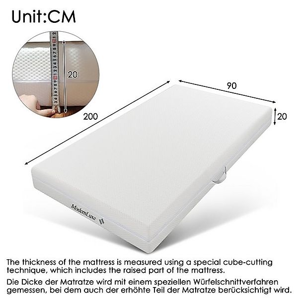 STILVORA Polsterbett 90×200 Kinderbett mit Matratze,Jugendbett mit LED & Wo günstig online kaufen