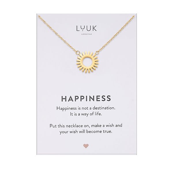 LUUK LIFESTYLE Kette mit Anhänger Sonnenkreis, günstig online kaufen