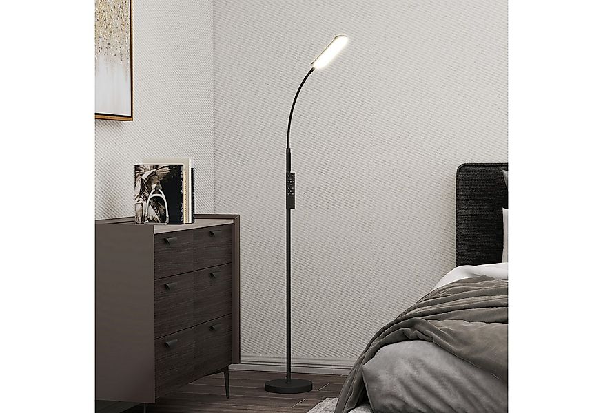 HOMCOM Stehlampe LED Stehleuchte mit dimmbaren Farben, 360° drehbar, 1-Stun günstig online kaufen
