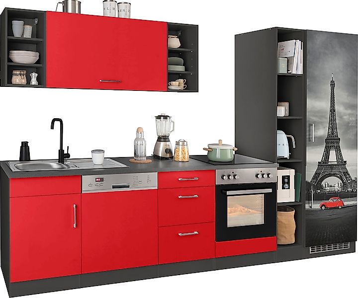 HELD MÖBEL Küchenzeile "Paris", ohne E-Geräte, Breite 310 cm günstig online kaufen