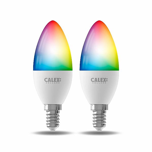 Calex Smart LED-Kerze E14 B35 4,9W CCT RGB 2er-Set günstig online kaufen