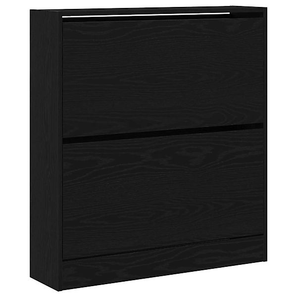 vidaXL Schuhschrank Schwarze Eiche 80 x 21 x 87,5 cm Holzwerkstoff 862216 günstig online kaufen