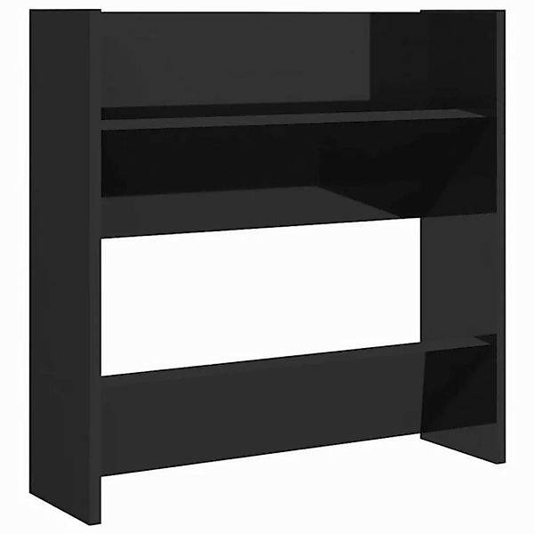 furnicato Hängeschuhschrank Wand-Schuhschrank Hochglanz-Schwarz 60x18x60 cm günstig online kaufen