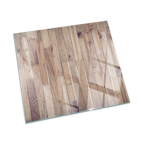 Tulup Glasplatte für Kamin Holzbrett im Layout Kaminofen Glas Bodenplatte Q günstig online kaufen