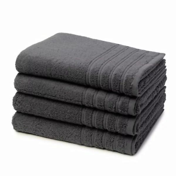 wewofashion® 4 X Handtuch - im Set AIDA Handtücher dunkelgrau günstig online kaufen