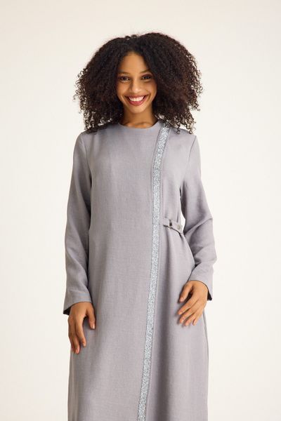 fashionshowcase Tunikakleid Abaya Kleid mit Schmuckdetails günstig online kaufen