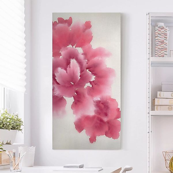 Leinwandbild - Hochformat Künstlerische Flora I günstig online kaufen