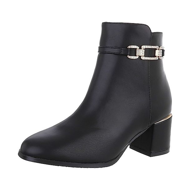 Ital-Design Damen Elegant Stiefelette (87108724) Blockabsatz günstig online kaufen