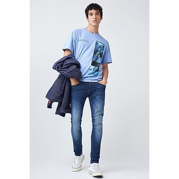 Salsa Jeans 125536-806 / Graphic Ocean Kurzarm T-shirt S Blue günstig online kaufen