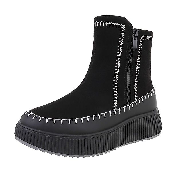 Ital-Design Damen Freizeit Plateaustiefelette (87214664) Flach günstig online kaufen