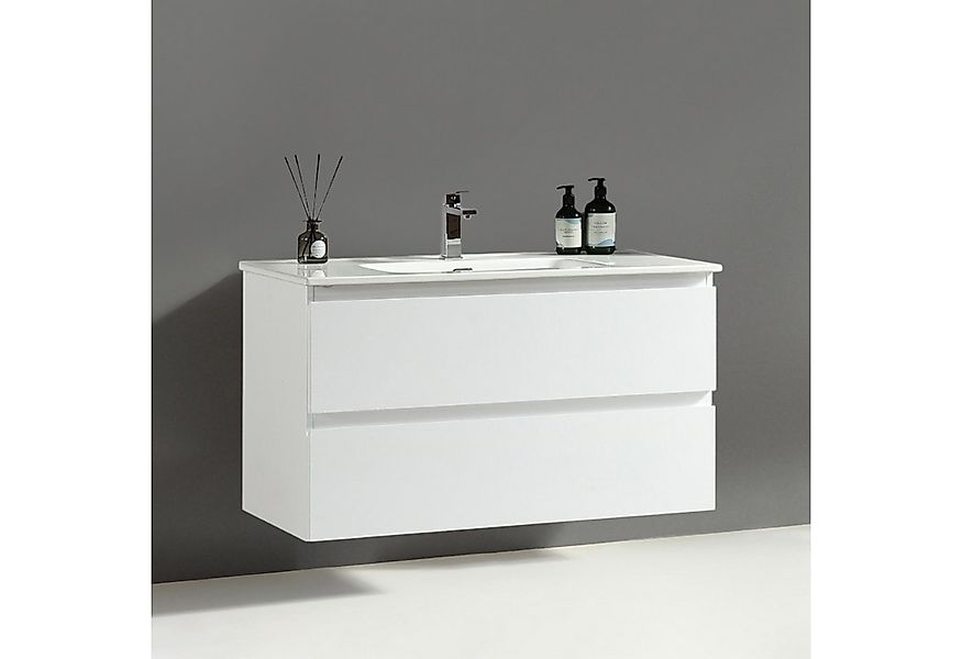 Alpenberger Badezimmer-Set Badezimmer Möbel Badschrank, (Moderner Waschplat günstig online kaufen