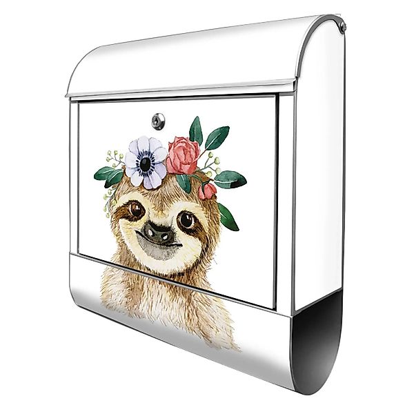 Banjado Design Briefkasten Silber Pulverbeschichtet 39x47x14cm 2 Schlüssel günstig online kaufen