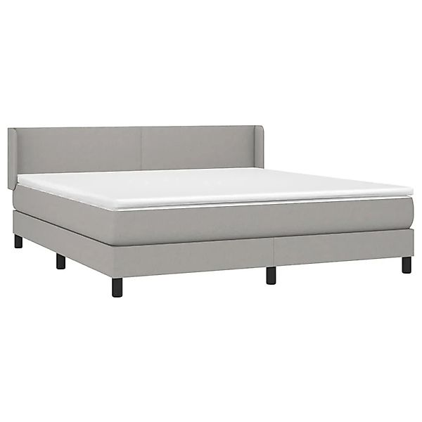 vidaXL Boxspringbett mit Matratze Hellgrau 180x200 cm Stoff 3129569 günstig online kaufen