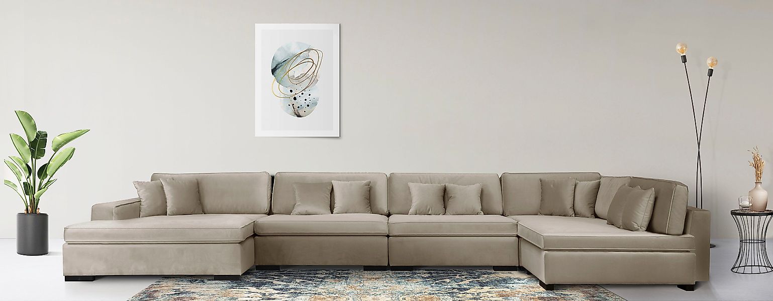 Home affaire Wohnlandschaft Skara U-Form, Lounge-Sofa günstig online kaufen