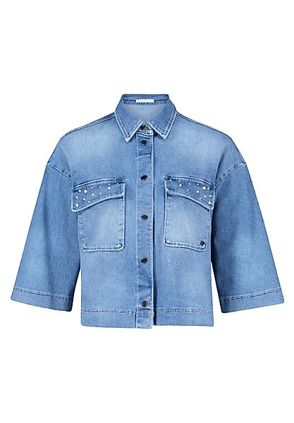 Betty&Co Jackenblazer "Betty & Co Damen Jeansjacke mit Perlen", Perlen günstig online kaufen