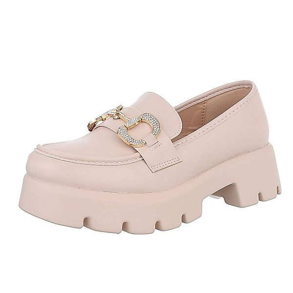 Ital-Design Elegante Damen Loafer mit Schnalle günstig online kaufen