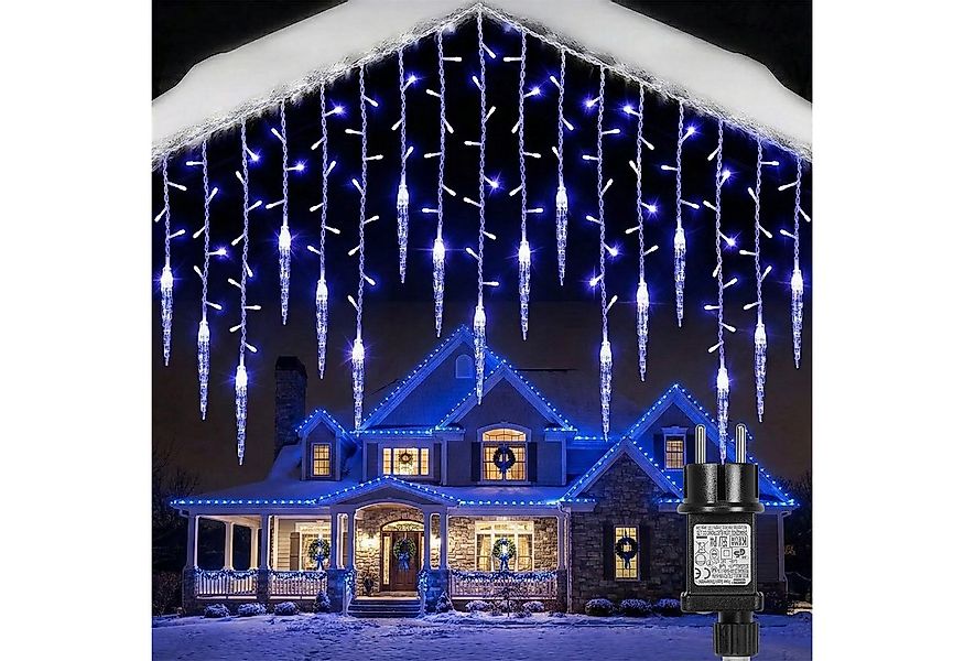 SERBASIC Lichterkette LED Eisregen Lichtervorhang, Timer, 8 Modi, Anschließ günstig online kaufen