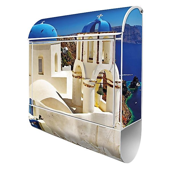 Banjado Design Briefkasten Weiß Pulverbeschichtet 39x47x14cm 2 Schlüssel Mi günstig online kaufen