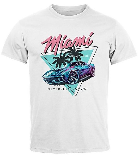 Neverless Print-Shirt Herren T-Shirt Bedruckt Miami günstig online kaufen