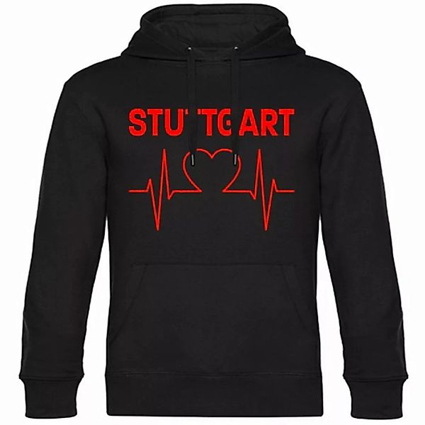 multifanshop Kapuzensweatshirt Stuttgart - Herzschlag - Pullover günstig online kaufen