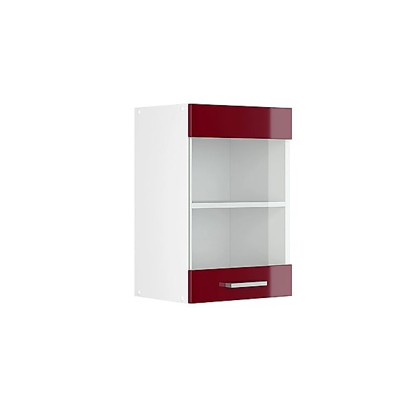 Vicco Glashängeschrank R-Line, Rot Hochglanz/Weiß, 40 cm günstig online kaufen