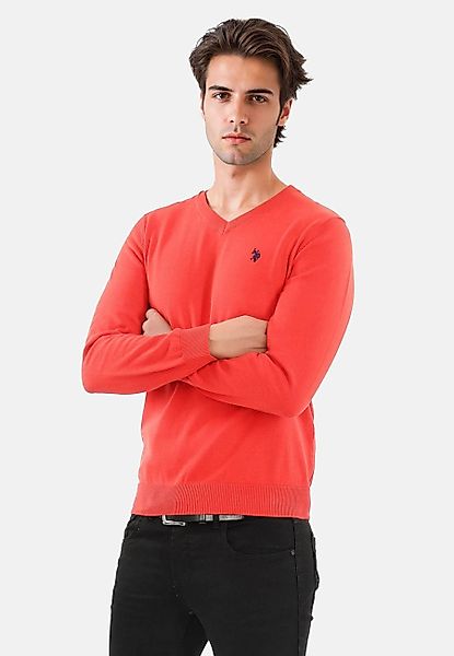 U.S. Polo Assn. V-Ausschnitt-Pullover mit V-Neck günstig online kaufen