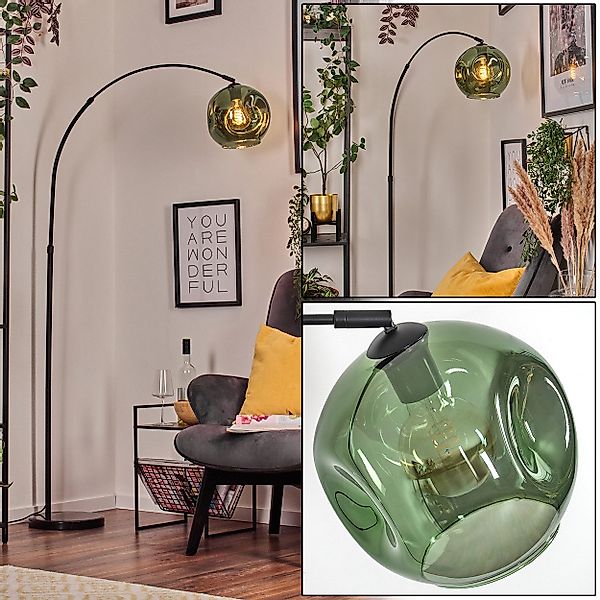 hofstein Stehlampe Stehlampemit Marmorfuß aus Metall/Glas günstig online kaufen