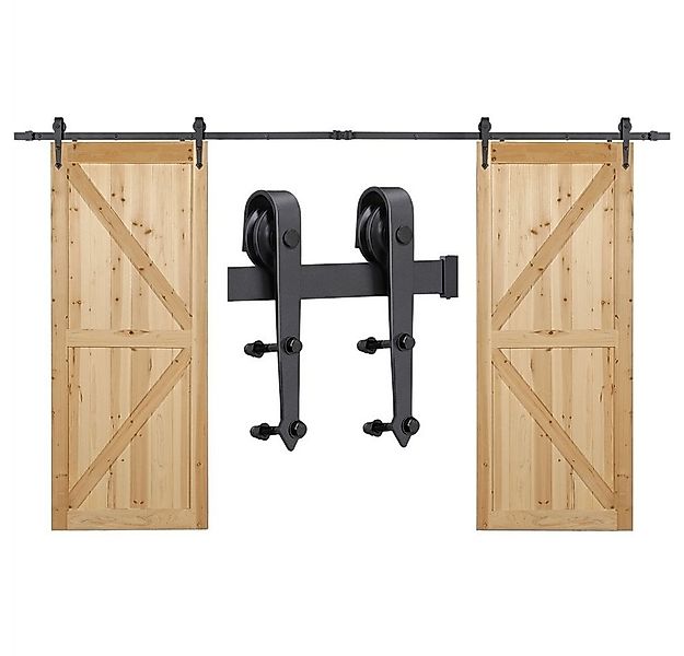 Yaheetech Schiebetür, 366 cm Schiebetürsystem, Laufschiene günstig online kaufen