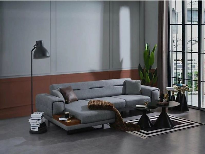 JVmoebel Ecksofa Modern Grau Ecksofa L-Form Wohnzimmer Sofa Luxus Einrichtu günstig online kaufen