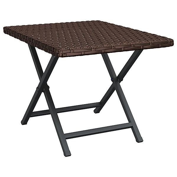 vidaXL Klapptisch Braun 45x35x32 cm Poly Rattan 362250 günstig online kaufen