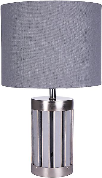 BRUBAKER Tischleuchte Nachttischlampe Holz, Tischlampe, Ohne günstig online kaufen