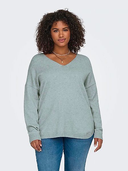 ONLY CARMAKOMA V-Ausschnitt-Pullover "CARMARGARETA LS PULLOVER KNT NOOS" günstig online kaufen