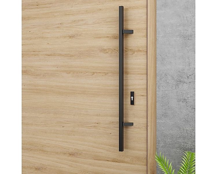 MS Beschläge Türbeschlag Edelstahl Stoßgriff Haustürgriff Schwarz Türgriff günstig online kaufen