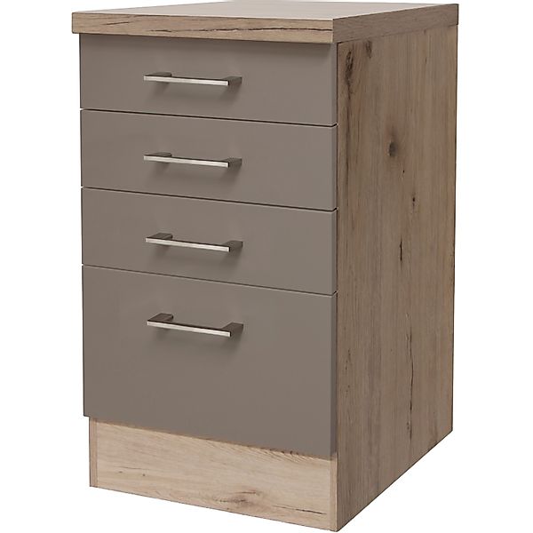 Flex-Well Unterschrank 80 cm Arizona Quarz Cubanit-San Remo Eiche günstig online kaufen