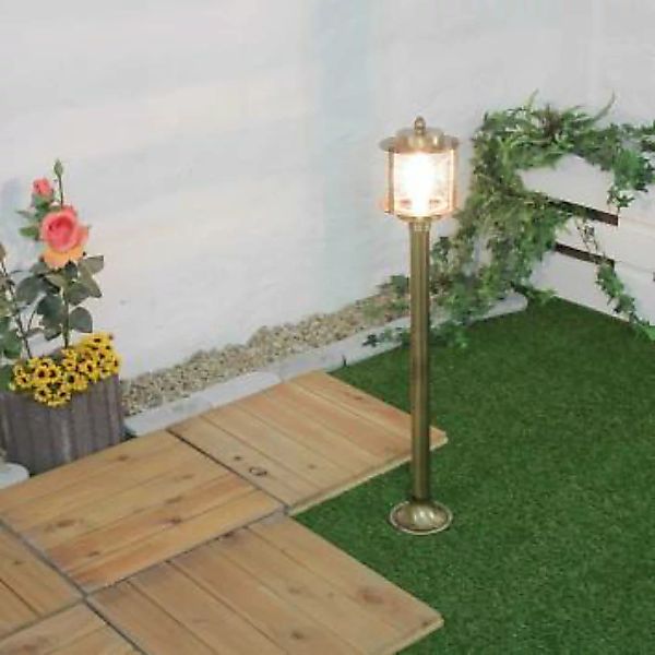 Außenleuchte Stehlampe Echt-Messing Antik MYKO günstig online kaufen