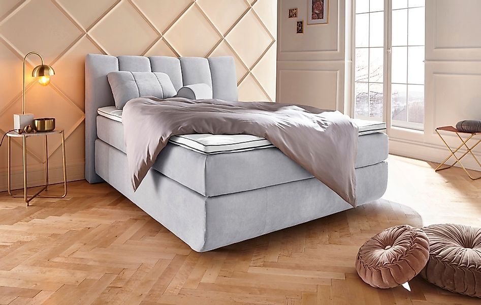 Leonique Boxspringbett "Océane", Bodenfrei- wirkt freischwebend, verschiede günstig online kaufen