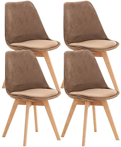 CLP Küchenstuhl Linares (4er Set), Buchenholz-Gestell, günstig online kaufen