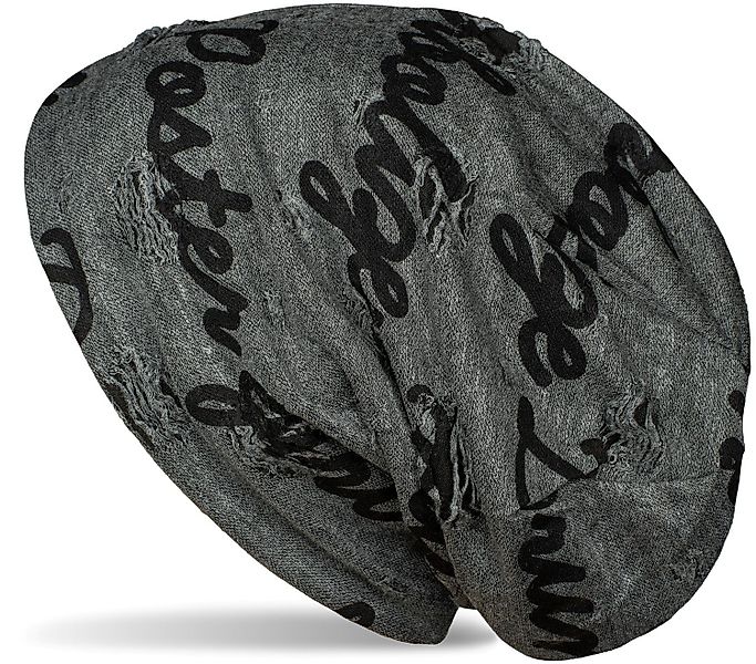 styleBREAKER Beanie Beanie mit Sprüche Print günstig online kaufen