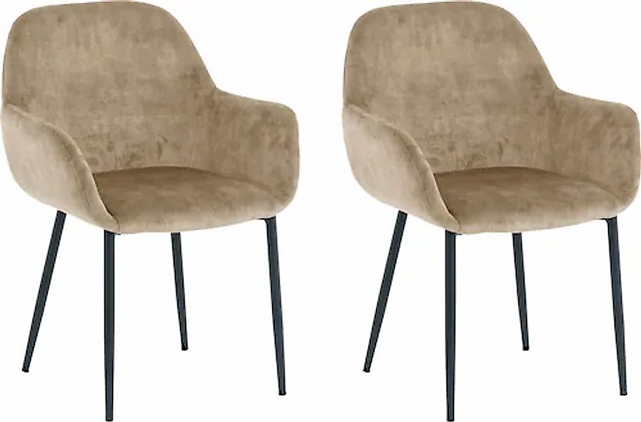 SIT Armlehnstuhl (Set) 2 Stk.glamouröser Bezug in Samtoptik günstig online kaufen