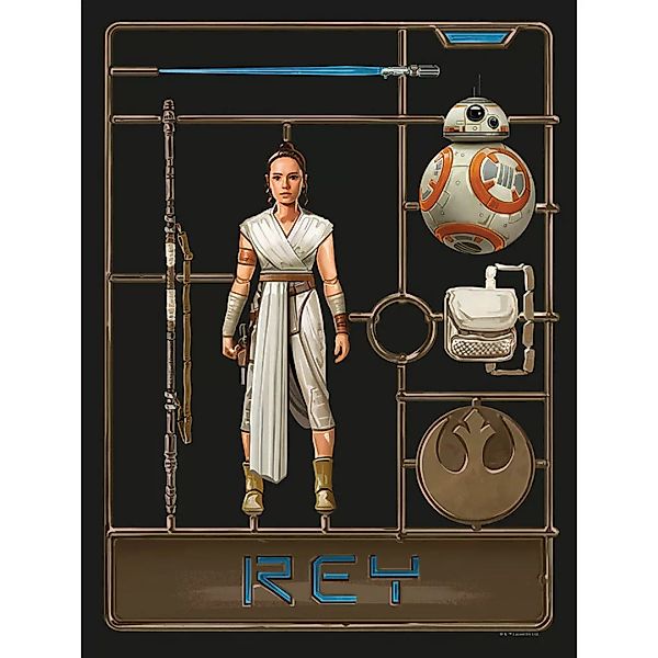 Komar Wandbild Star Wars Toy Rey Star Wars B/L: ca. 30x40 cm günstig online kaufen