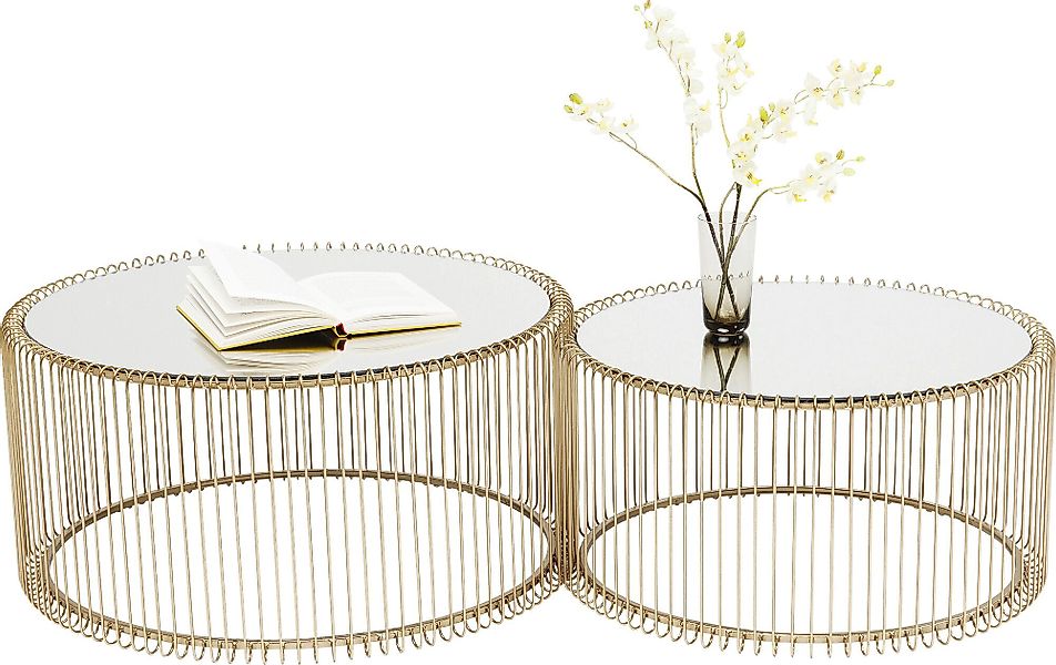 Kare Design Couchtisch Couchtisch Wire Brass günstig online kaufen