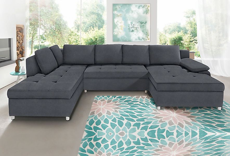 sit&more Wohnlandschaft "Labene U-Form" wahlweise mit Bettfunktion und Bett günstig online kaufen