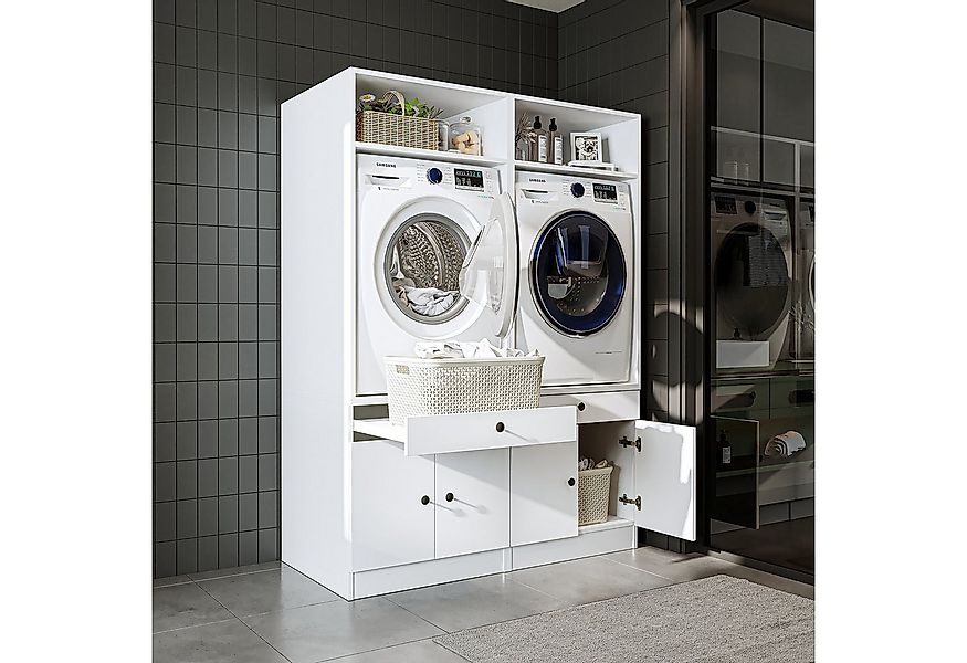 Roomart Waschmaschinenumbauschrank (Waschmaschinenschrank Trocknerschrank W günstig online kaufen