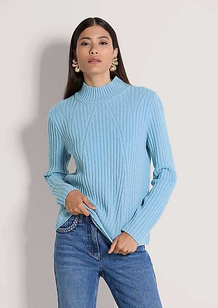 MADELEINE Strickpullover Winterpullover mit Stehkragen Moderner Rippstrickp günstig online kaufen