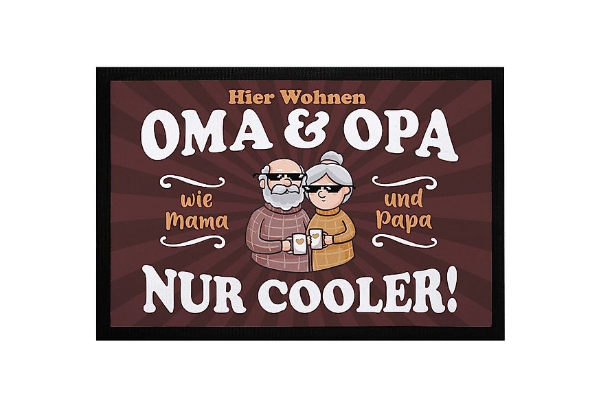 MoonWorks Fußmatte Fußmatte Geschenk Hier wohnen Oma und Opa Großeltern lus günstig online kaufen