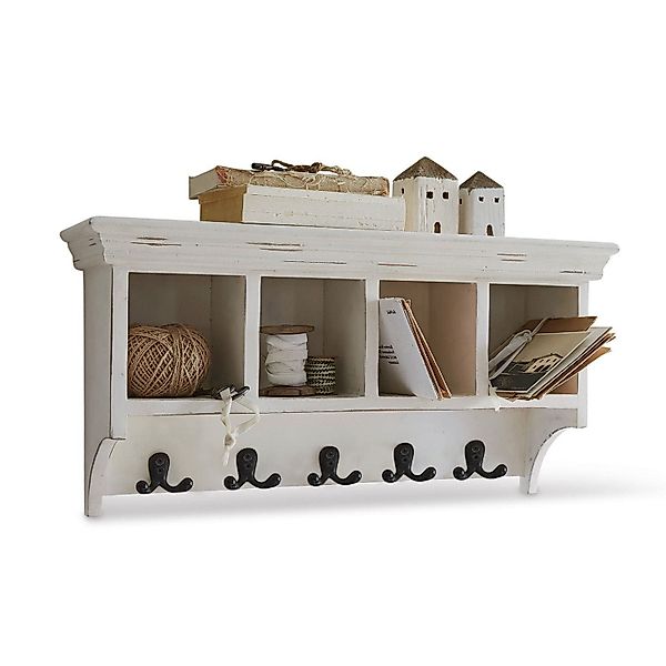 Mirabeau Wandregal Garderobe Gualado antikweiß günstig online kaufen
